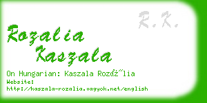 rozalia kaszala business card